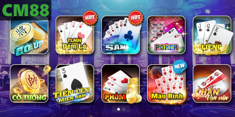 Top game bài hot nhất tại CM88